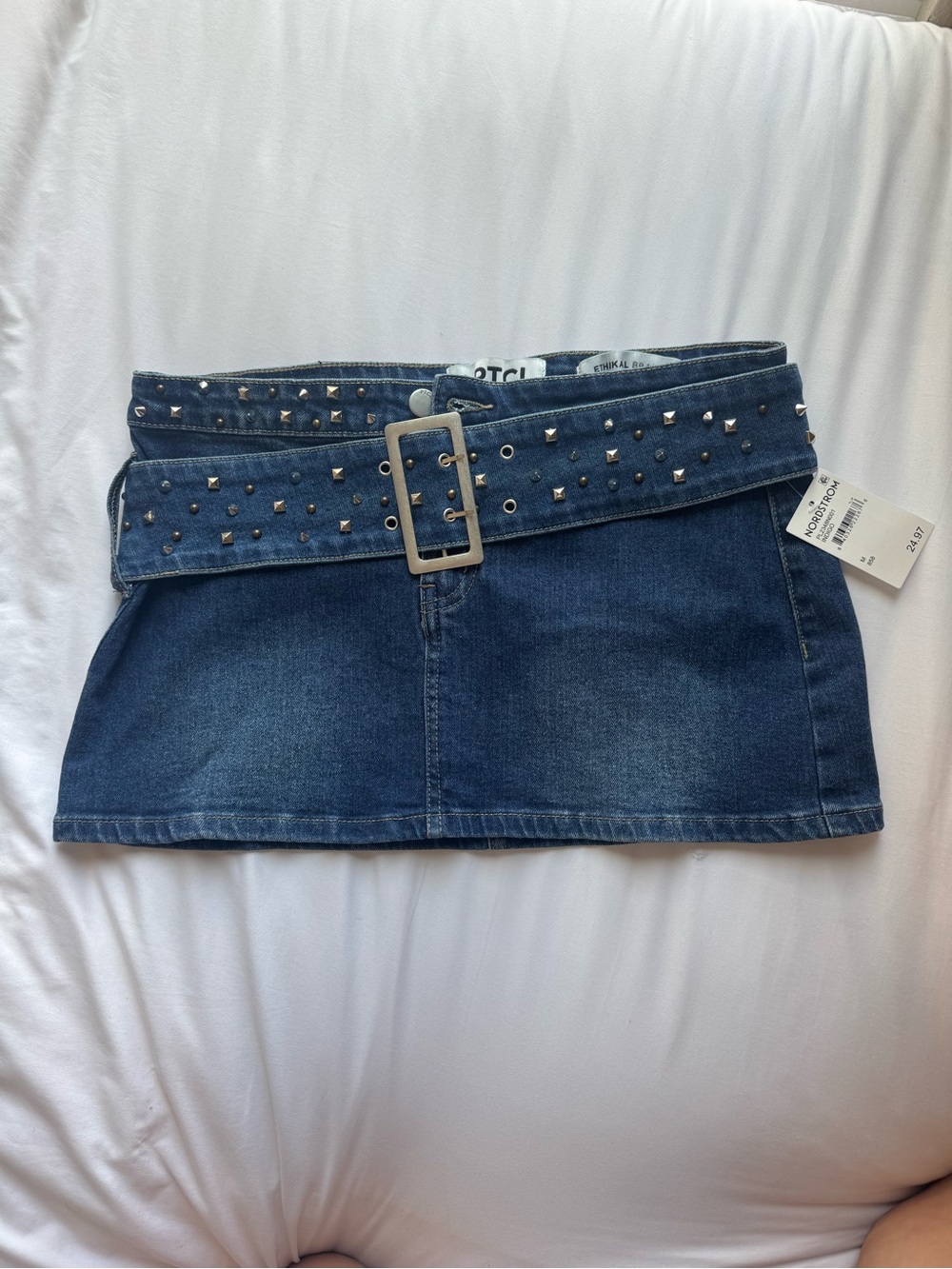 NWT studded belt mini skirt